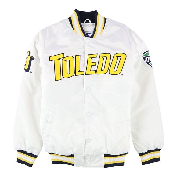 STARTER Mens Toledo Rockets Varsity Jacket White M DM
